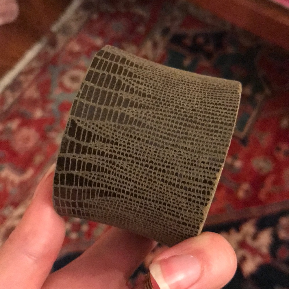 AV Max NYC Olive Python Cuff - Picture 3 of 3